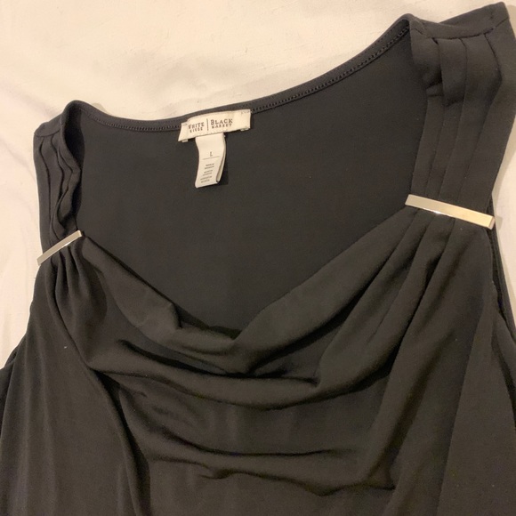 White House Black Market Large draped neck top - Picture 2 of 8